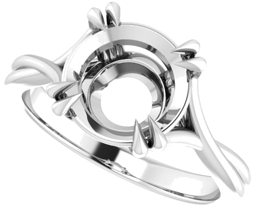 Sužadėtuvių Žiedas „Solitaire“ 950 Platinos Round 9.4mm (5)