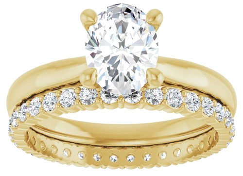 Sužadėtuvių Žiedas „Solitaire“ 585 Geltonojo Aukso Oval 8mm x 6mm (8)