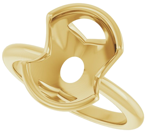 Sužadėtuvių Žiedas „Half-Bezel“ 10k yellow gold Oval 12mm x 10mm (5)