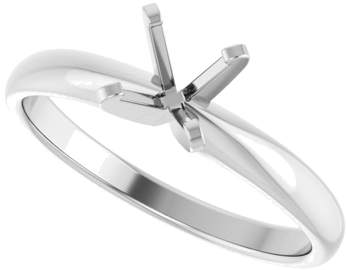 Sužadėtuvių Žiedas „Solitaire“ 14k white gold Round 5.5mm (5)