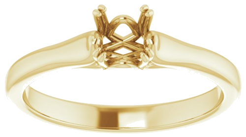Sužadėtuvių Žiedas „Solitaire“ 14k yellow gold Round 5.2mm (3)