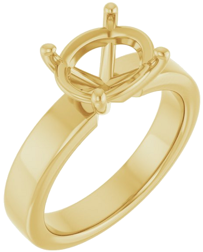 Sužadėtuvių Žiedas 14k yellow gold Oval 10mm x 8mm (1)