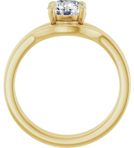Sužadėtuvių Žiedas „Claw-Prong Solitaire“ 14k yellow gold Round 6.5mm (7)