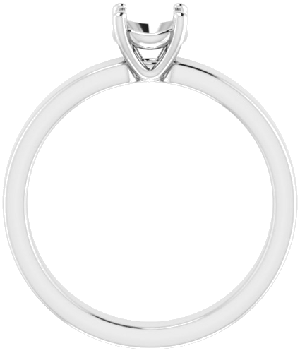 14K White 5.5 mm Round Solitaire Engagement Ring Mounting (2)