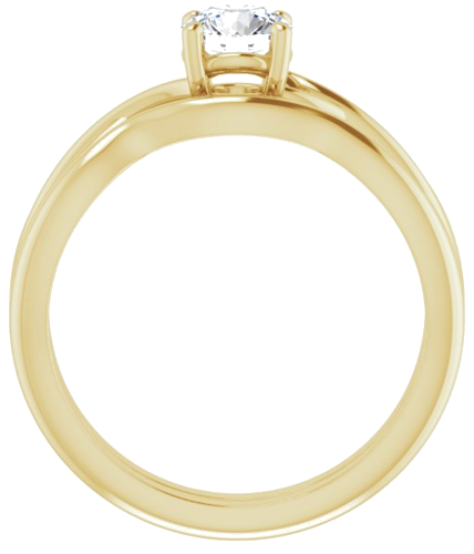 Sužadėtuvių Žiedas „Solitaire“ 585 Geltonojo Aukso Round 5.2mm (7)