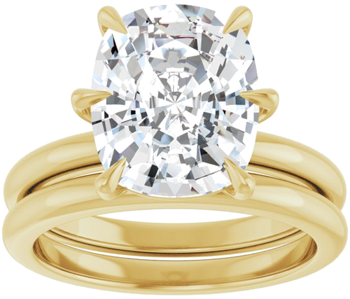 Sužadėtuvių Žiedas „Solitaire“ 14k yellow gold Elongated Cushion 11mm x 9mm (8)