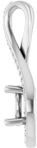 Pakabukas „Infinity-Inspired“ 14k white gold Round 6.5mm (3)