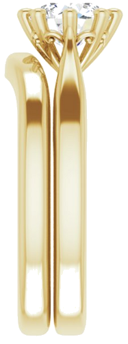 14K Yellow 6.5 mm Round Solitaire Engagement Ring Mounting (9)