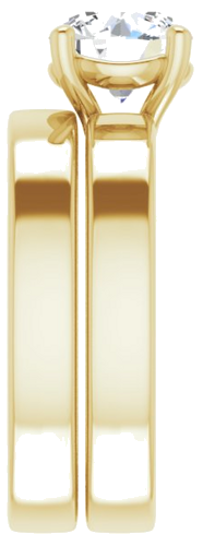 Sužadėtuvių Žiedas „Solitaire“ 14k yellow gold Round 7.4mm (9)