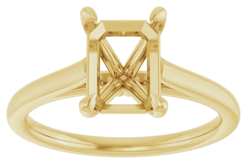 Sužadėtuvių Žiedas „Claw-Pong“ 14k yellow gold Emerald 8mm x 6mm (3)