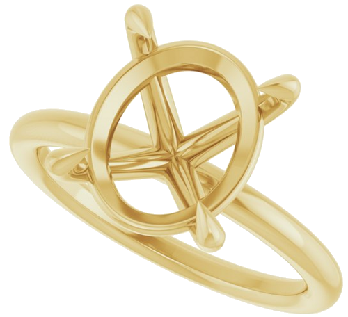 Sužadėtuvių Žiedas „Claw-Prong Solitaire“ 14k yellow gold Oval 12mm x 10mm (5)