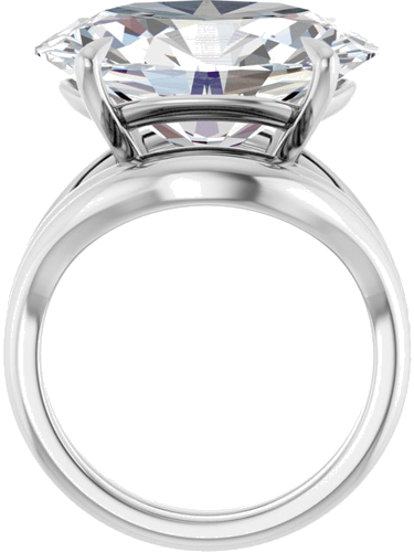 Sužadėtuvių Žiedas „Claw-Prong Solitaire“ 925 Sidabro Oval 18mm x 13mm (7)
