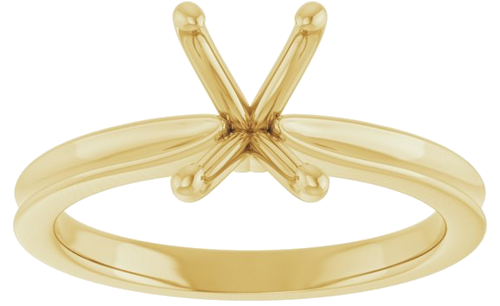 Sužadėtuvių Žiedas 14k yellow gold Emerald 7mm x 5mm (3)