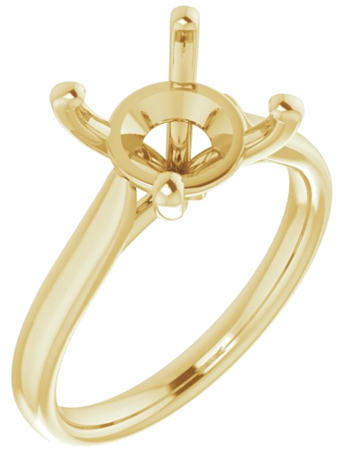 Sužadėtuvių Žiedas „Solitaire“ 585 Geltonojo Aukso Round 9.4mm (1)