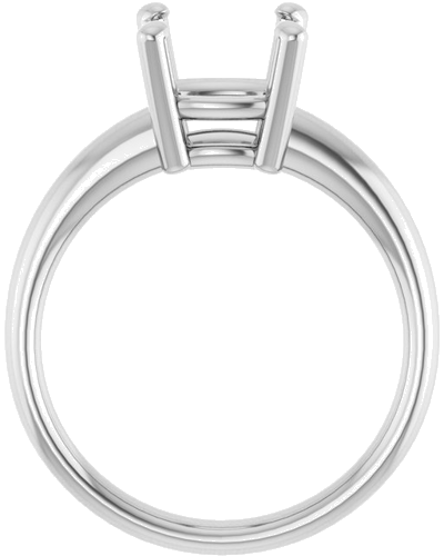 Sužadėtuvių Žiedas „Solitaire“ 14k white gold Cushion 8mm (2)