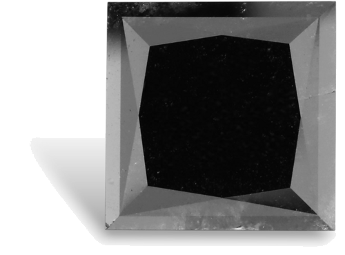 3.03 carat Fancy Black-VVS2 Natūralus Princess Deimantas (1)