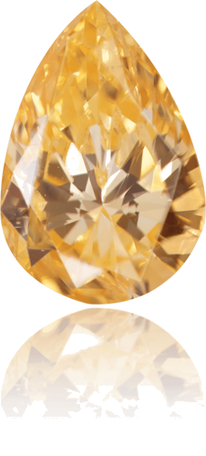 0.51 carat Fancy Intense Orange-VS1 Natūralus Pear Deimantas (1)