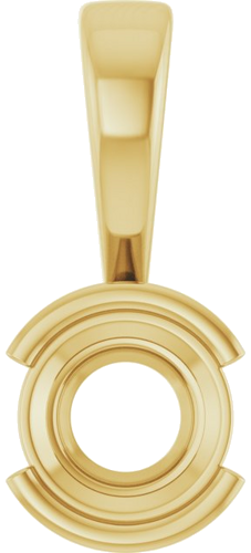 Pakabukas „Half Bezel Solitaire Charm“ 14k yellow gold Round 5.8mm (1)