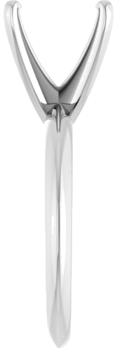 14K White 10.2-10.6 mm Round 4-Prong Light Solitaire Ring Mounting (4)