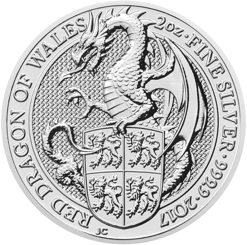 2017 Great Britain Queen’s Beasts Red Dragon 2 oz silver coin (1)