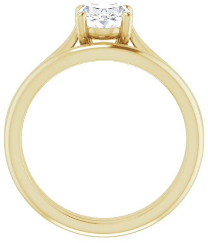 Sužadėtuvių Žiedas „Solitaire“ 14k yellow gold Oval 8mm x 6mm (7)
