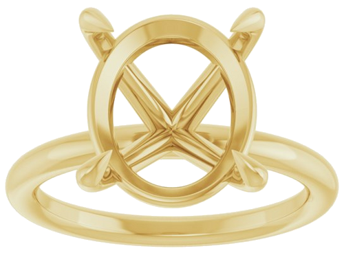 Sužadėtuvių Žiedas „Claw-Prong Solitaire“ 14k yellow gold Oval 13mm x 11mm (3)