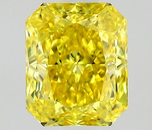 0.5 carat Fancy Vivid Yellow-IF Natūralus Radiant Deimantas (1)