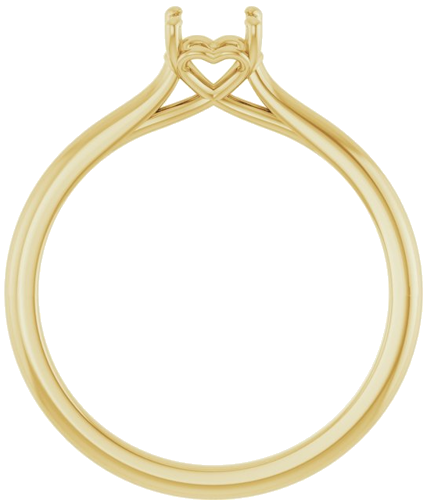 14K Yellow  5.2 mm Round Solitaire Engagement Ring Mounting (2)