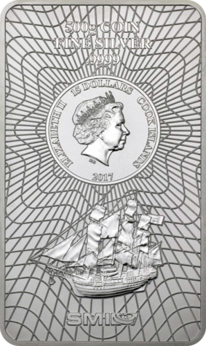 500 g Cook Islands 2017 silver 15 dollars Coin Bar (1)