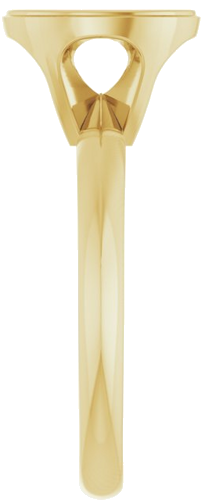 14K Yellow 9 x 7 mm Oval Solitaire Engagement Ring Mounting (4)