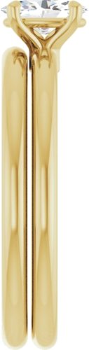 Sužadėtuvių Žiedas „Claw-Prong“ 14k yellow gold Oval 6mm x 4mm (9)