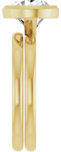 Sužadėtuvių Žiedas „Bezel-Set Solitaire“ 14k yellow gold Round 8mm (9)