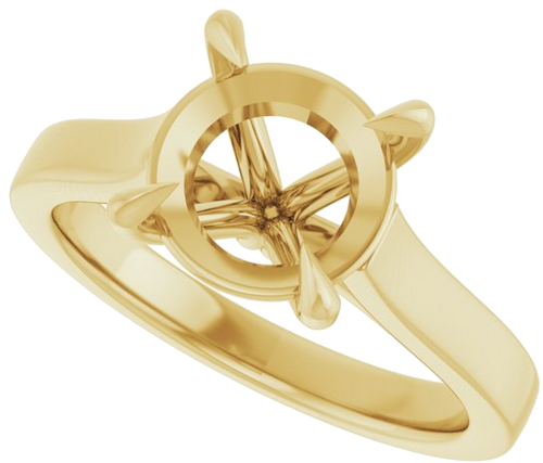 Sužadėtuvių Žiedas „Claw-Prong“ 14k yellow gold Round 9mm (5)