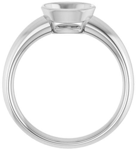 Sužadėtuvių Žiedas „Bezel-Set Solitaire“ 14k white gold Round 7.4mm (2)