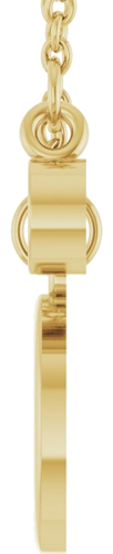 Pakabukas „Accented Initial“ 14k yellow gold Round 3mm (4)