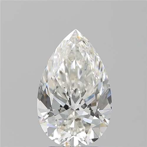 3.7 carat H-VS2 Natūralus Pear Deimantas (1)