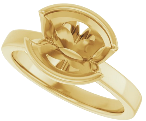 Sužadėtuvių Žiedas „Half-Bezel Solitaire“ 14k yellow gold Oval 10mm x 8mm (5)