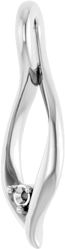Pakabukas „Family Infinity-Inspired“ 14k white gold Round 2mm (2)