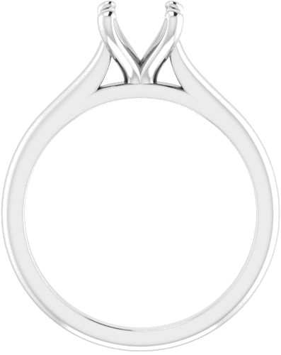 Sužadėtuvių Žiedas „Solitaire“ 585 Baltojo Aukso Cushion 6mm (2)