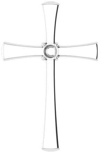 14K White  3 mm Round Pendant Mounting (1)