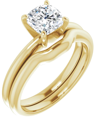 Sužadėtuvių Žiedas „Solitaire“ 14k yellow gold Cushion 6mm (6)