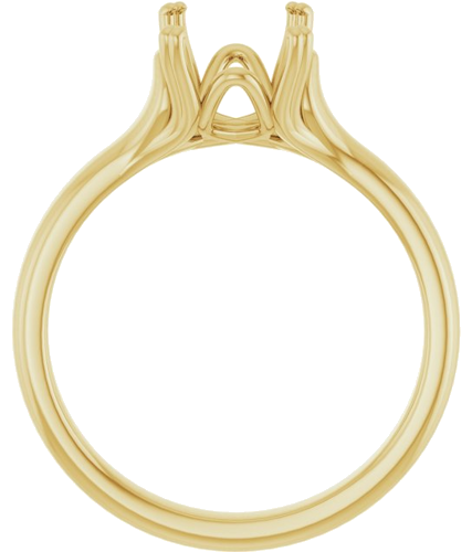 Sužadėtuvių Žiedas „Solitaire“ 14k yellow gold Emerald 9mm x 7mm (2)