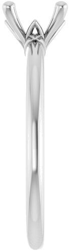 Sužadėtuvių Žiedas „Solitaire“ 585 Baltojo Aukso Round 6.5mm (4)