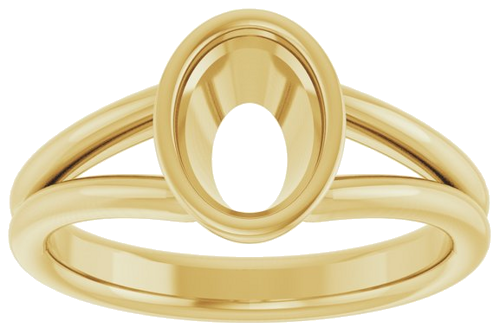 Sužadėtuvių Žiedas „Bezel-Set Solitaire“ 14k yellow gold Oval 8mm x 6mm (3)