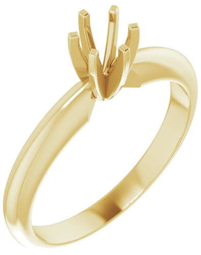 Sužadėtuvių Žiedas „Light Solitaire“ 585 Geltonojo Aukso Round 4mm x 4.1mm (1)