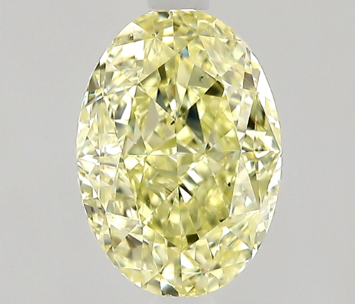 0.9 carat Fancy Light Yellow-VS2 Natūralus Oval Deimantas (1)