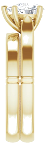 Sužadėtuvių Žiedas „Solitaire“ 10k yellow gold Pear 8mm x 6mm (9)