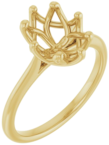 Sužadėtuvių Žiedas „Solitaire“ 14k yellow gold Oval 10mm x 8mm (1)