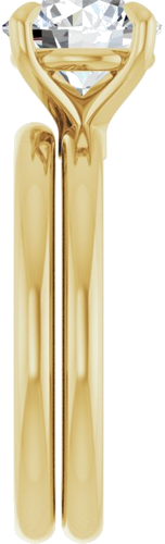 Sužadėtuvių Žiedas 585 Geltonojo Aukso Round 8mm (9)