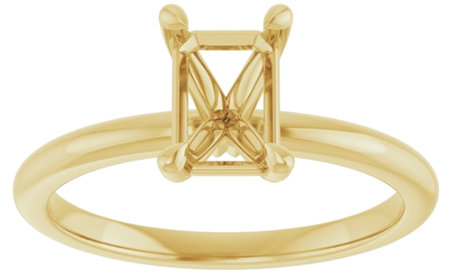 Sužadėtuvių Žiedas „Claw-Prong“ 10k yellow gold Emerald 7mm x 5mm (3)